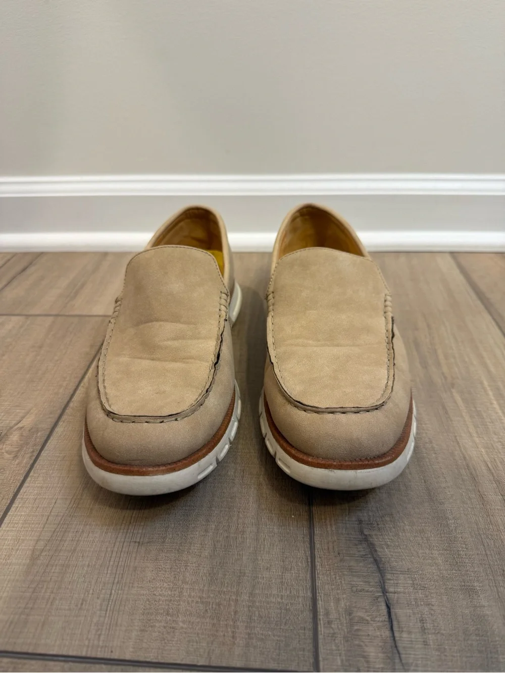 Nine West Men’s Keane Beige Suede Slip-On Loafers